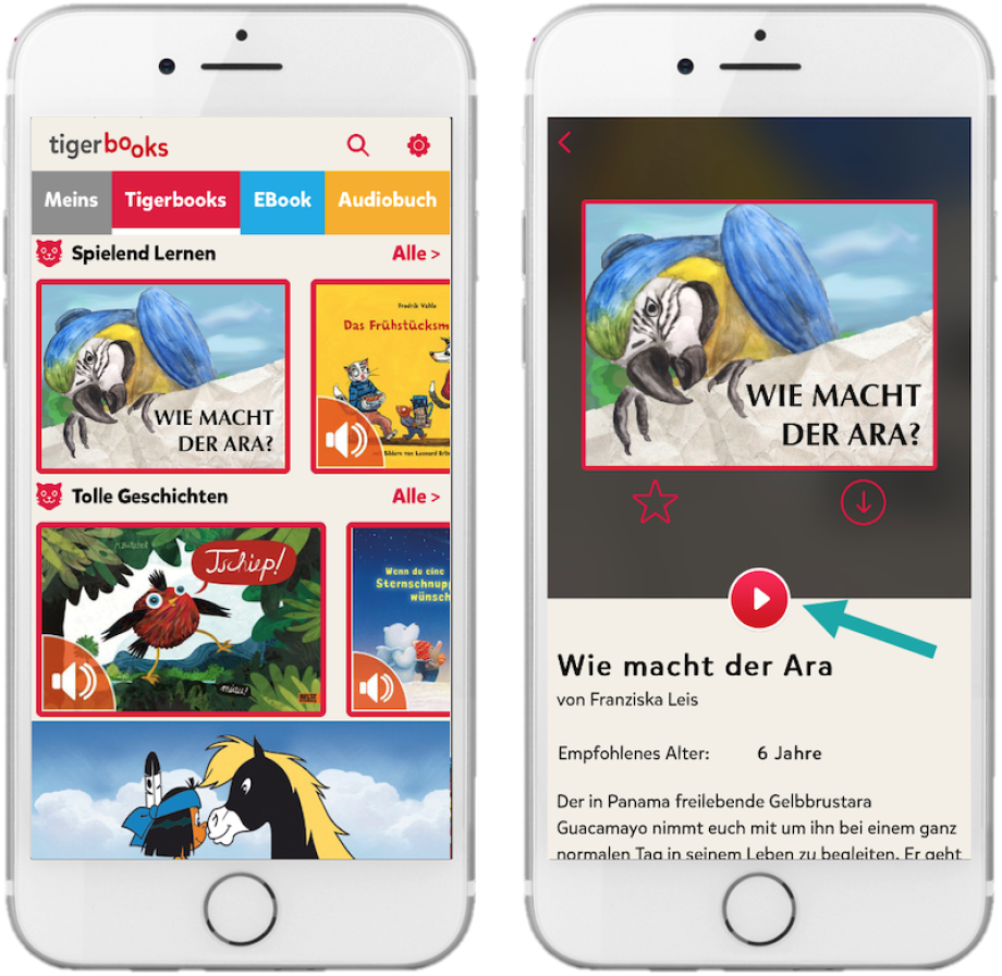Smartphone Ansicht von Tigerbooks