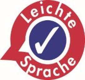 Sprechblase mit text Leichte Sprache